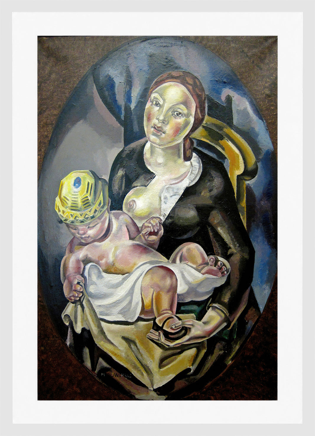 Maternité (1924) by Maria Blanchard — white frame