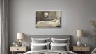 Andrew Wyeth Fine Art Print, Master Bedroom framed canvas panel on bedroom wall