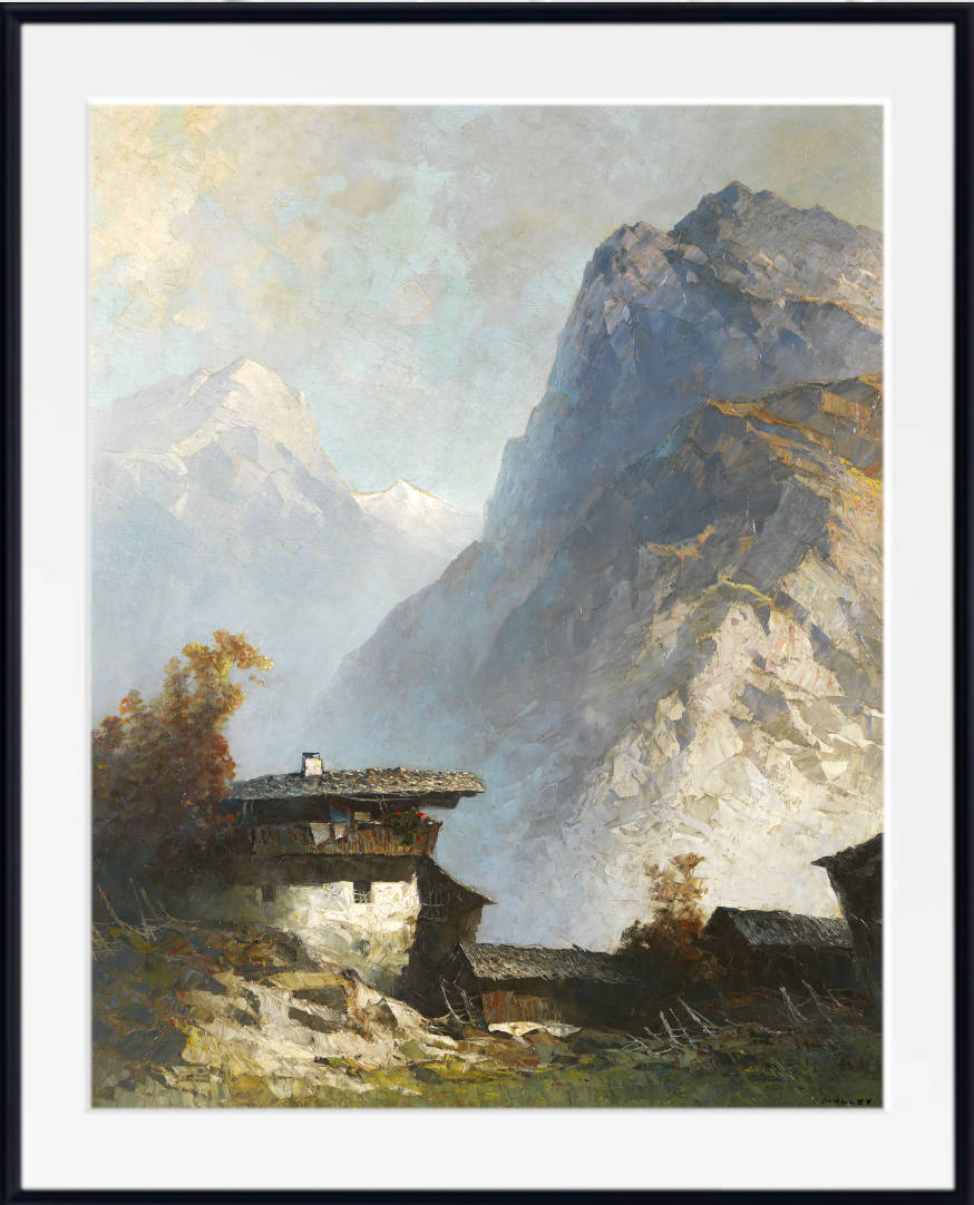 Oskar Mulley Print, Mountain Farmhouse