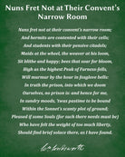 Nuns Fret Not at Their Convent’s Narrow Room, Poem by William Wordsworth, Typography Print