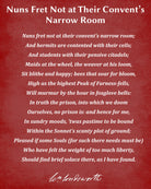 Nuns Fret Not at Their Convent’s Narrow Room, Poem by William Wordsworth, Typography Print