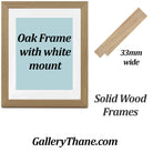 Oak frame with white mount Solid Wood Frames from GalleryThane