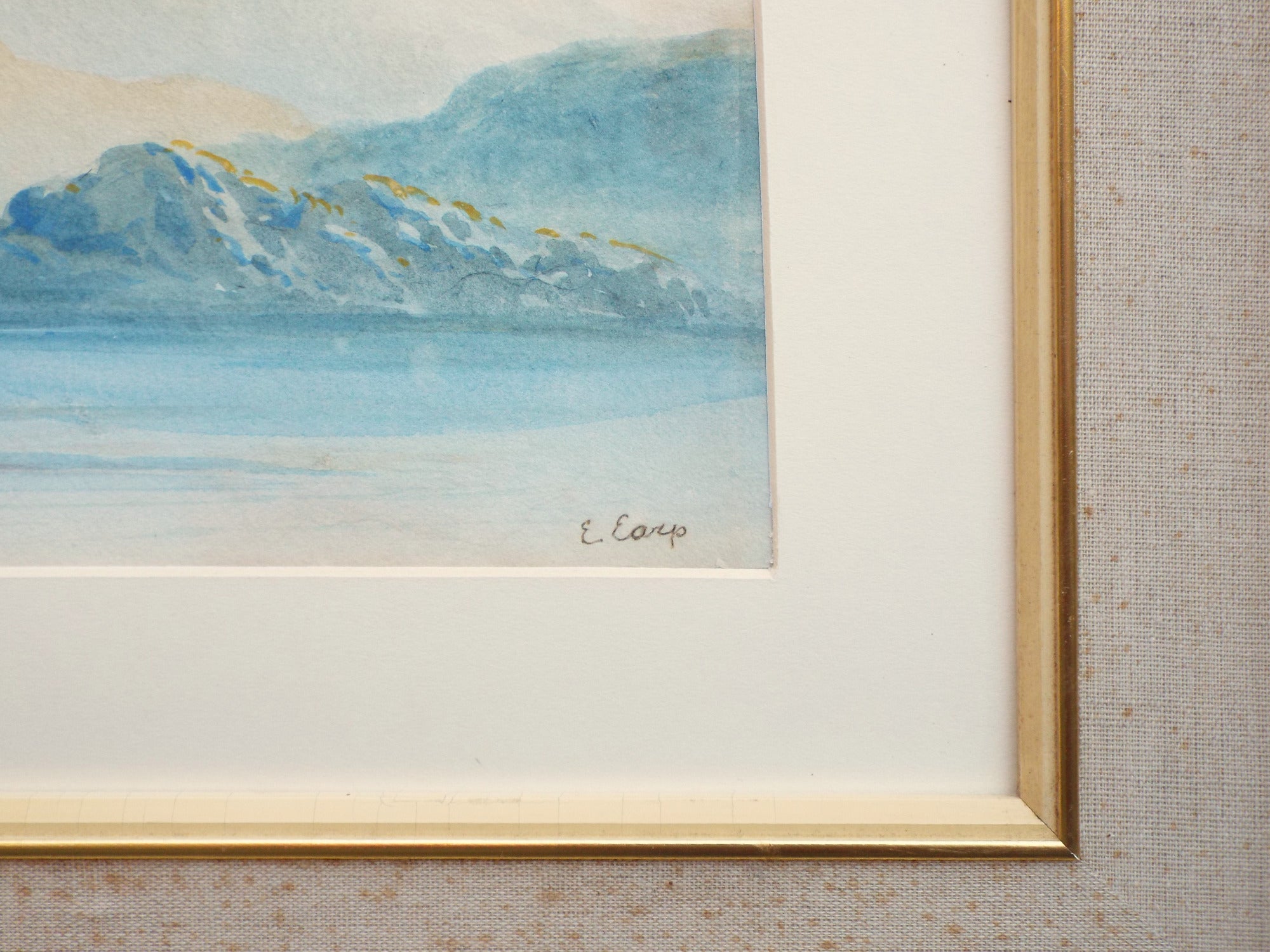 Victorian Watercolour, Framed Original Painting The Lake District by Edwin Earp