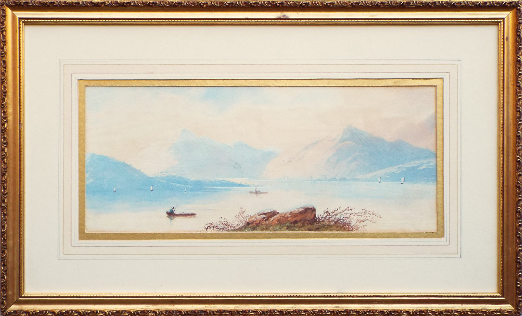 Victorian Watercolour, Original Framed Painting The Lake District by Edwin Earp