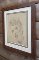 Pencil Drawing of Alexis Smith (1950's) Framed, Signed Original