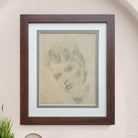 Pencil Drawing of Alexis Smith (1950's) Framed, Signed Original