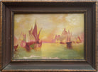 Victorian Antique Oil Painting, Framed Original Grand Canal Venice