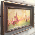 Victorian Antique Oil Painting, Framed Original Grand Canal Venice