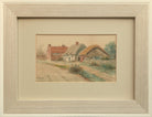 Thatched Farm Cottage Watercolour, Original Framed Signed Painting, V. Allen