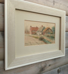 Thatched Farm Cottage Watercolour, Original Framed Signed Painting, V. Allen