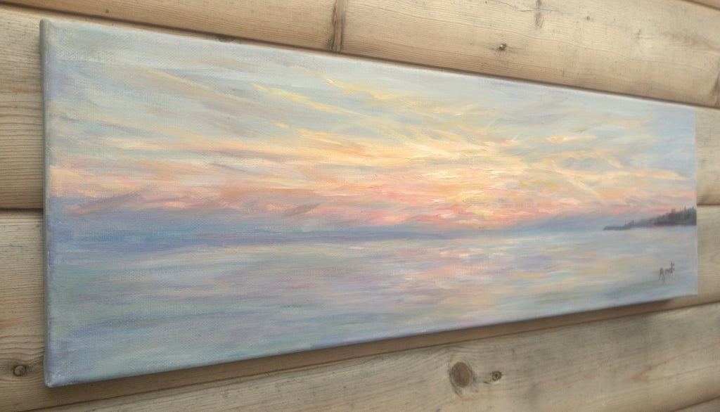 Coastal Sunset, Original Painting by Andi Lucas