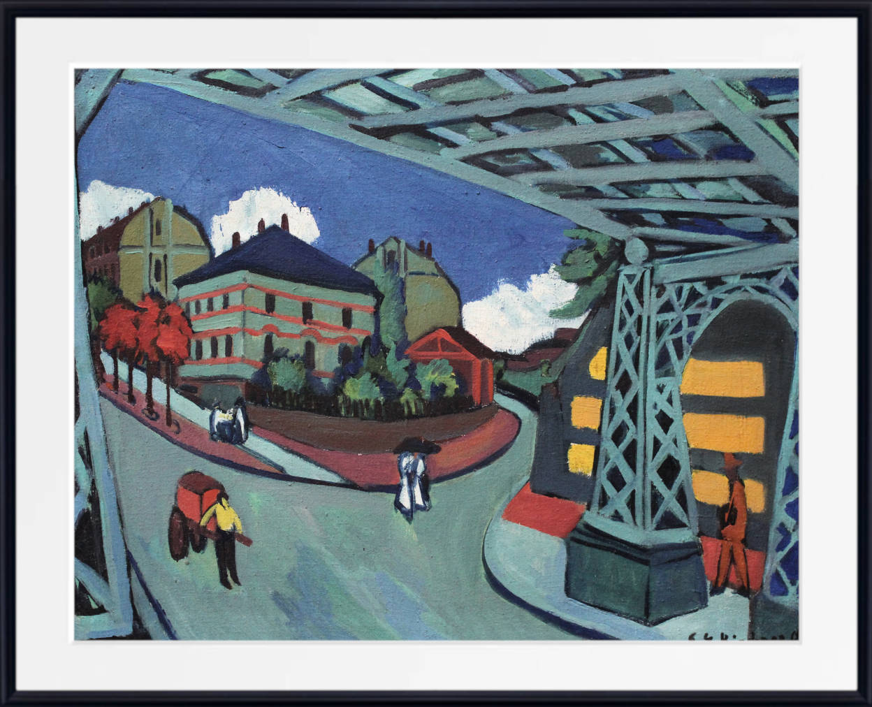 Ernst Ludwig Kirchner Print, Railway Bridge on Löbtauer Straße
