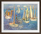 Raoul Dufy Print, 010 Bateaux pavoisés (1946)_10x8 in a brown frame