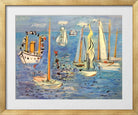Raoul Dufy Print, 010 Bateaux pavoisés (1946)_10x8 in a gold frame