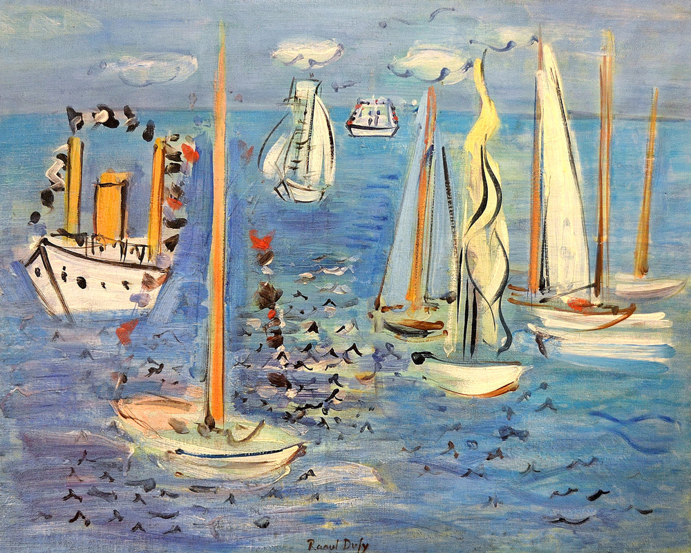 Raoul Dufy Print, 010 Bateaux pavoisés (1946)_10x8 as an unframed print
