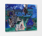Raoul Dufy Print, 013 Boats (circa 1930)_10x8 as a ready-to-hang canvas panel