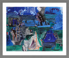 Raoul Dufy Print, 013 Boats (circa 1930)_10x8 in a light grey frame
