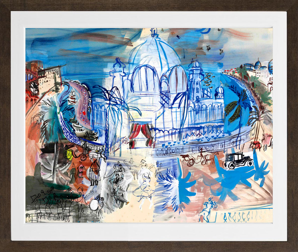 Raoul Dufy Print, 016 Carnaval à Nice (1938)_10x8 in a brown frame