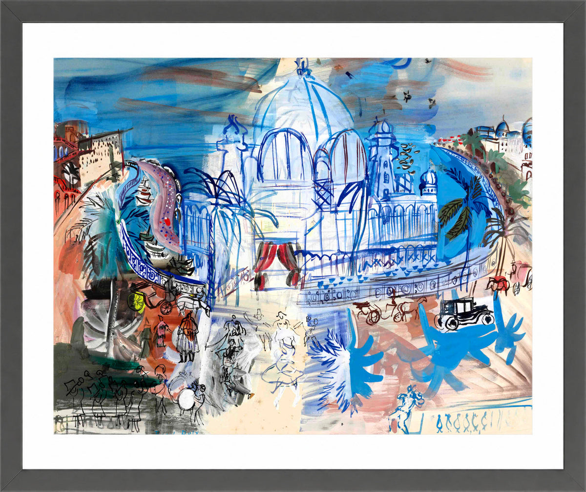 Raoul Dufy Print, 016 Carnaval à Nice (1938)_10x8 in a dark grey frame