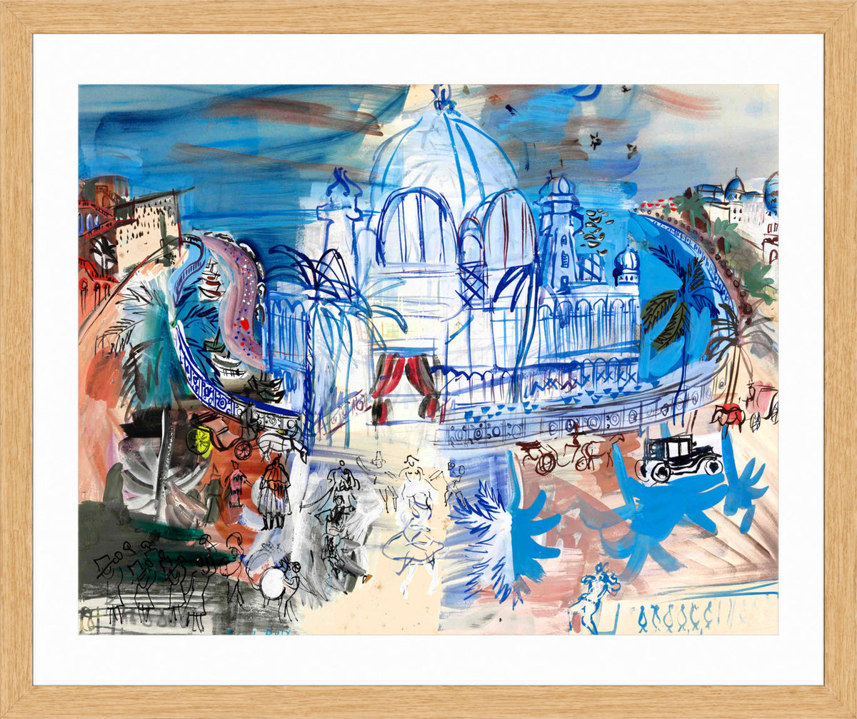 Raoul Dufy Print, 016 Carnaval à Nice (1938)_10x8 in an oak frame