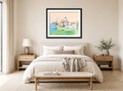 Raoul Dufy Print, 028 Customs Point, Venice (1938)_10x8 displayed above a bed