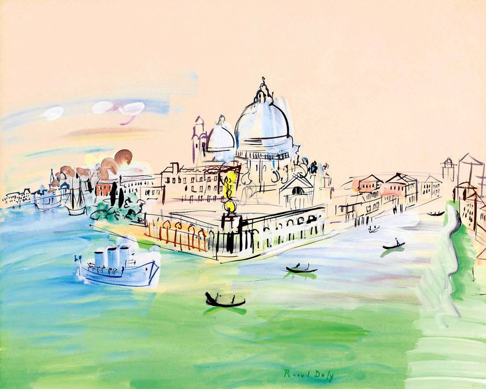 Raoul Dufy Print, 028 Customs Point, Venice (1938)_10x8 as an unframed print