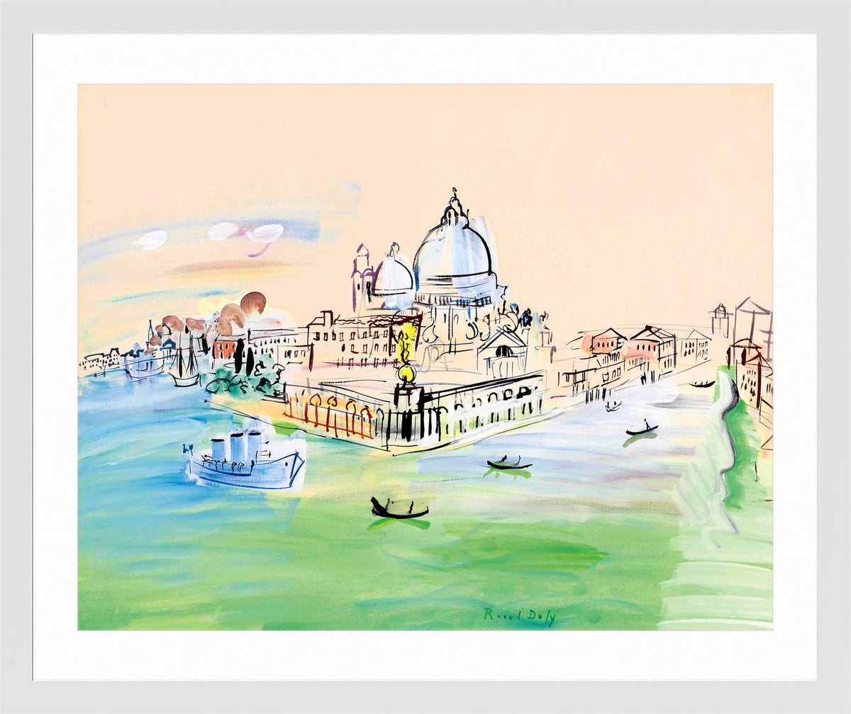 Raoul Dufy Print, 028 Customs Point, Venice (1938)_10x8 in a white frame