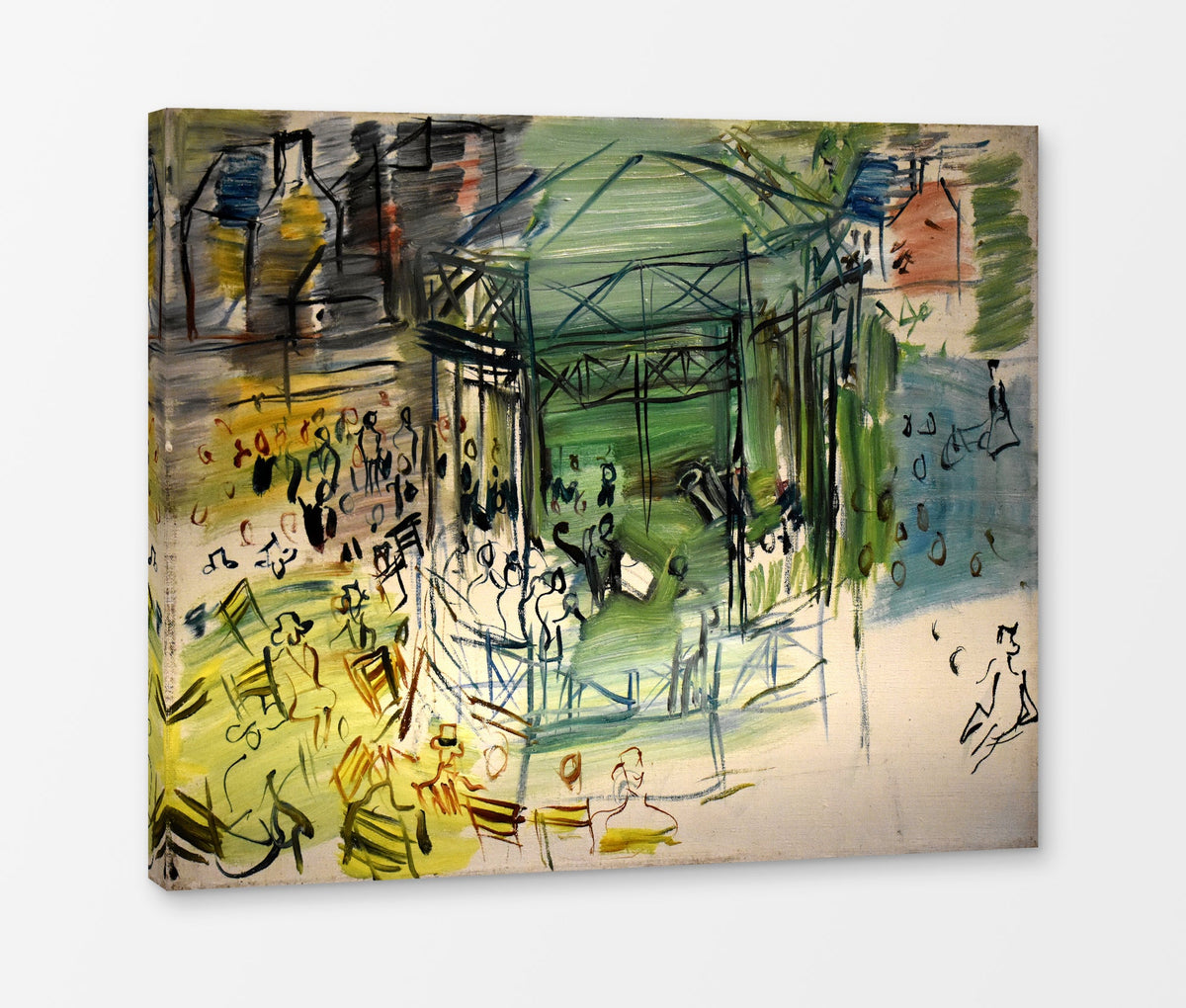 Raoul Dufy Print, 032 Etude pour le Dimanche_10x8 as a ready-to-hang canvas panel