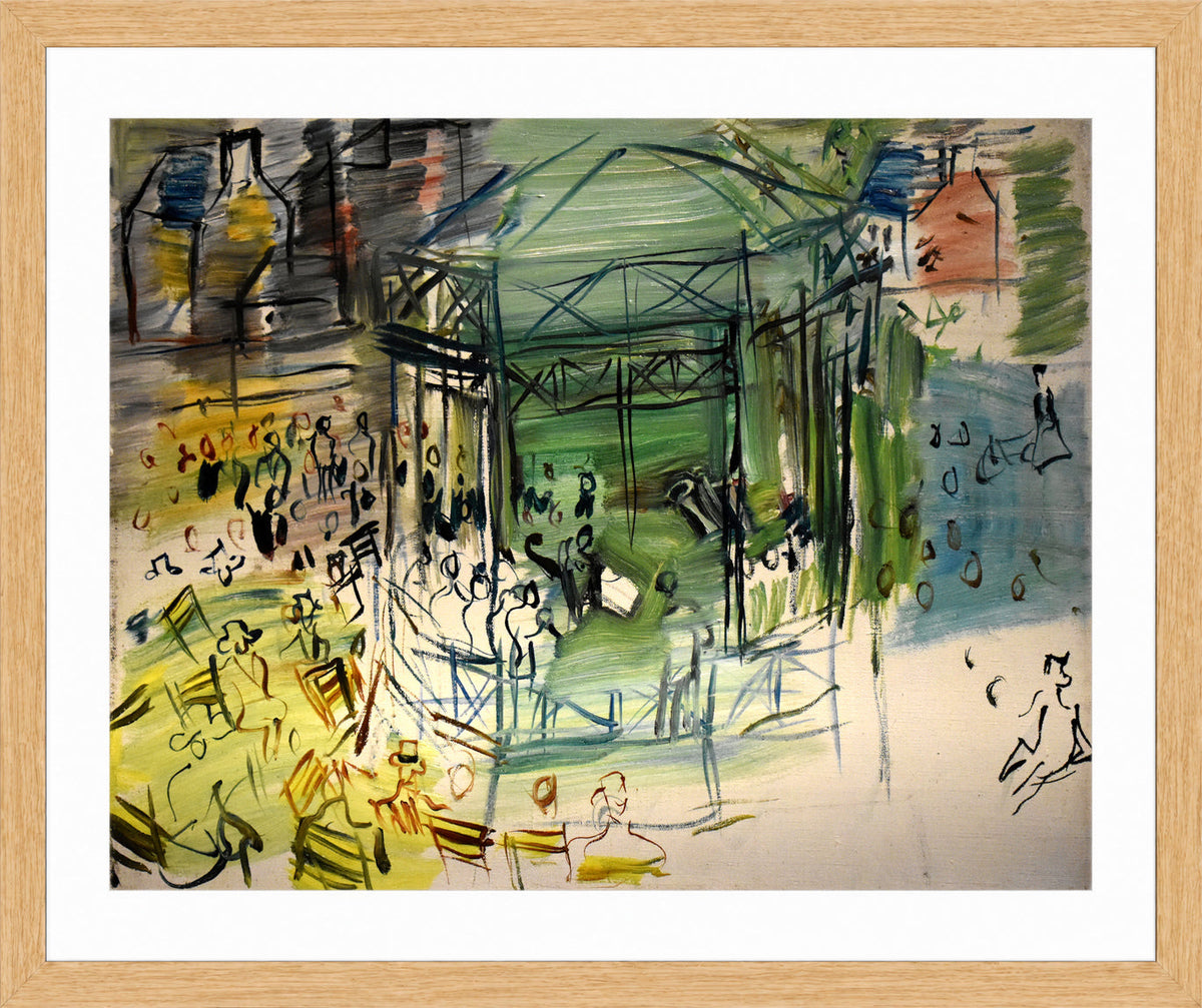 Raoul Dufy Print, 032 Etude pour le Dimanche_10x8 in an oak frame