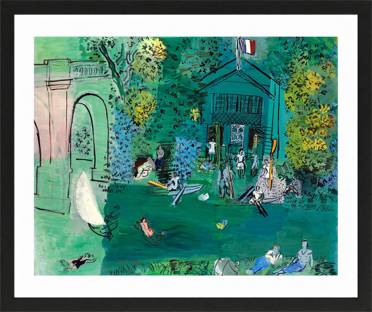 Raoul Dufy Print, 046 La Marne (1925)_10x8 in a black frame