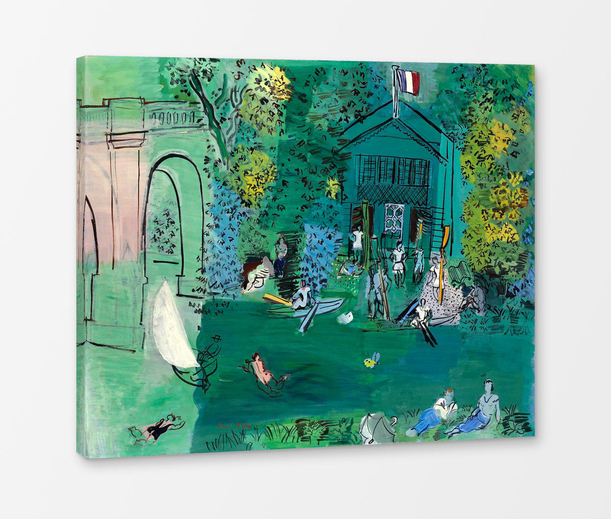 Raoul Dufy Print, 046 La Marne (1925)_10x8 as a ready-to-hang canvas panel