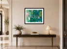 Raoul Dufy Print, 046 La Marne (1925)_10x8 displayed above a console table