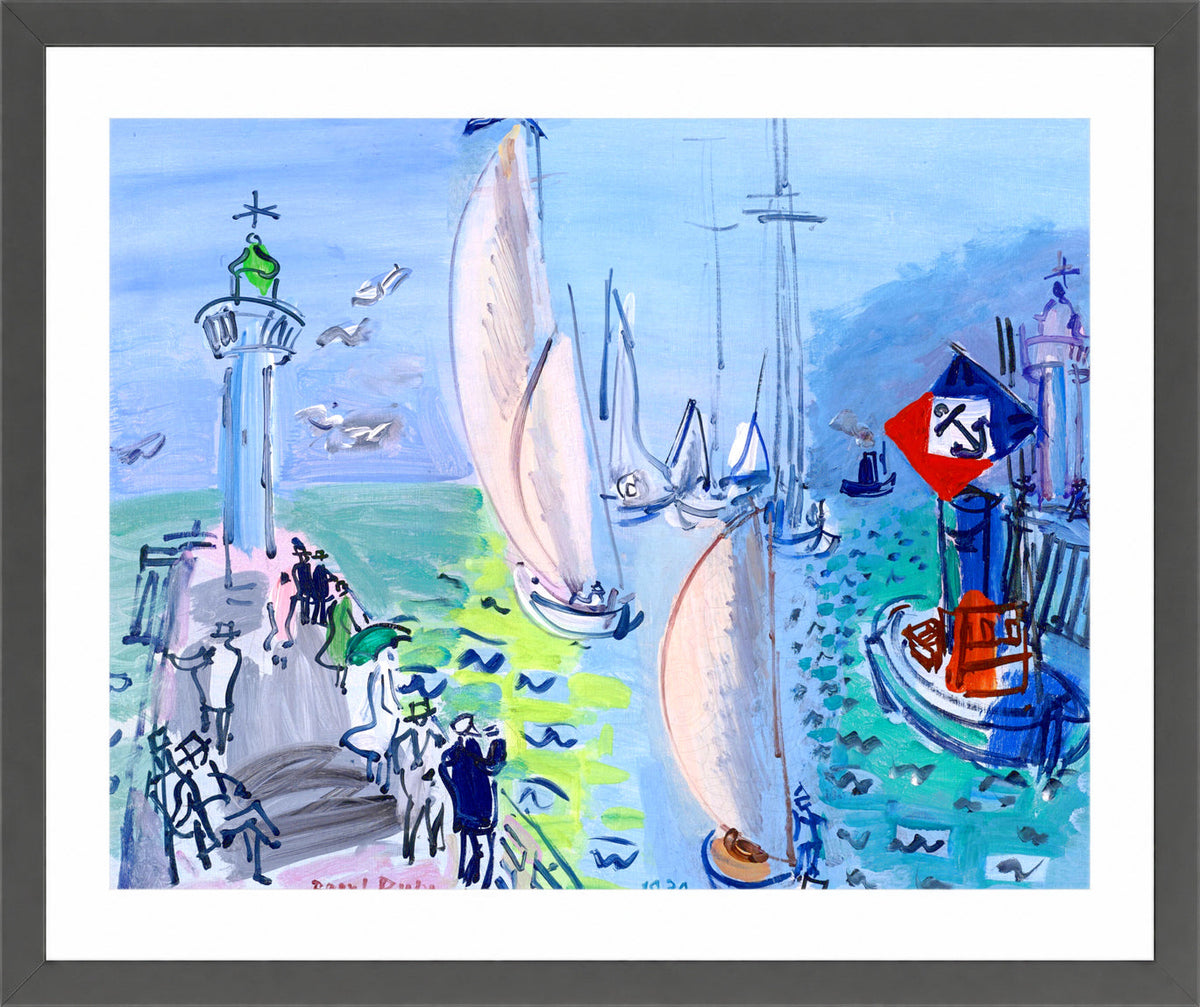 Raoul Dufy Print, 052 La Rentrée des régates (1930)_10x8 in a dark grey frame