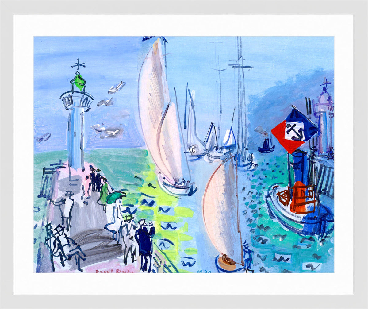 Raoul Dufy Print, 052 La Rentrée des régates (1930)_10x8 in a white frame