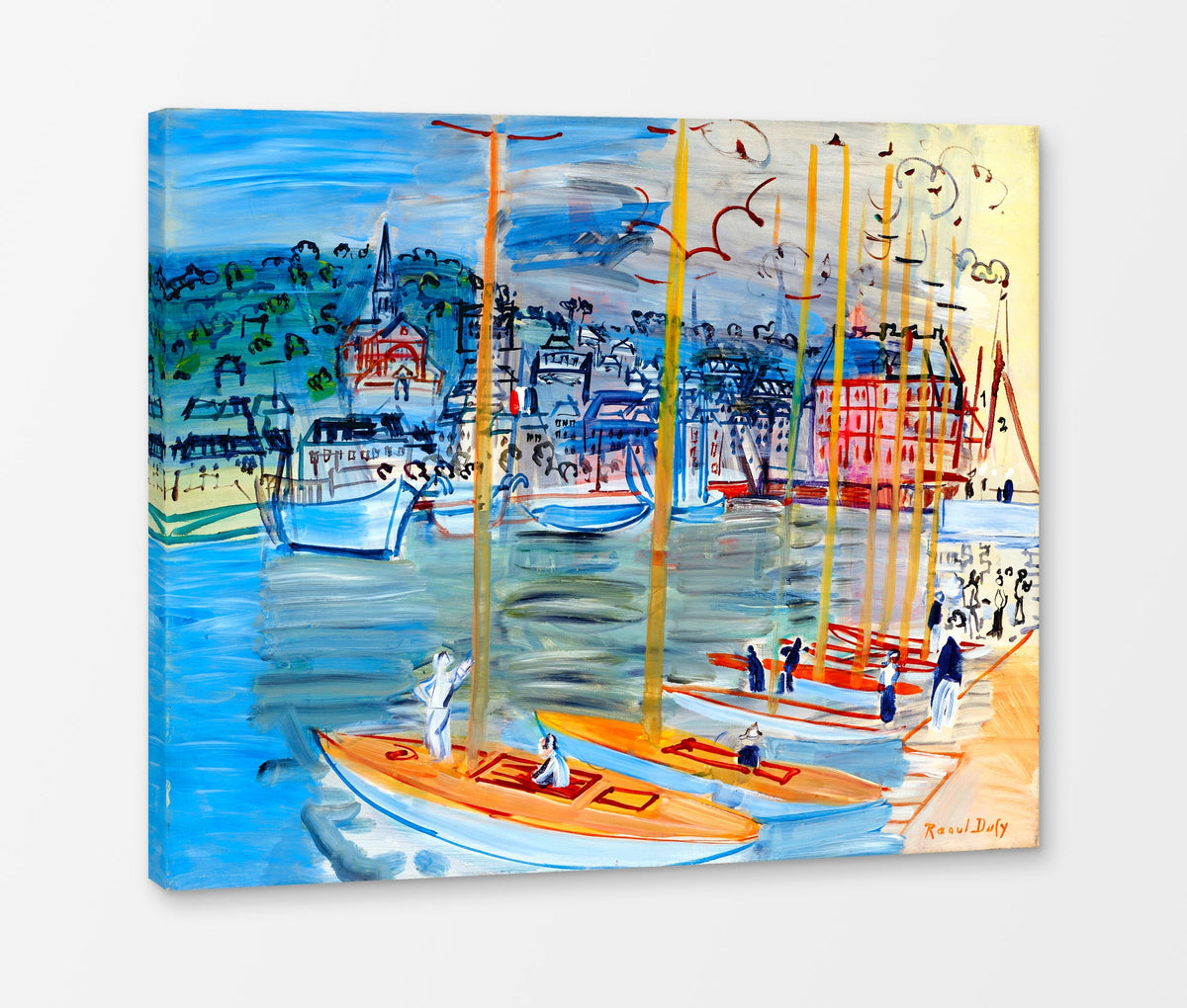 Raoul Dufy Print, 055 Le bassin de Deauville (1938)_10x8 as a ready-to-hang canvas panel