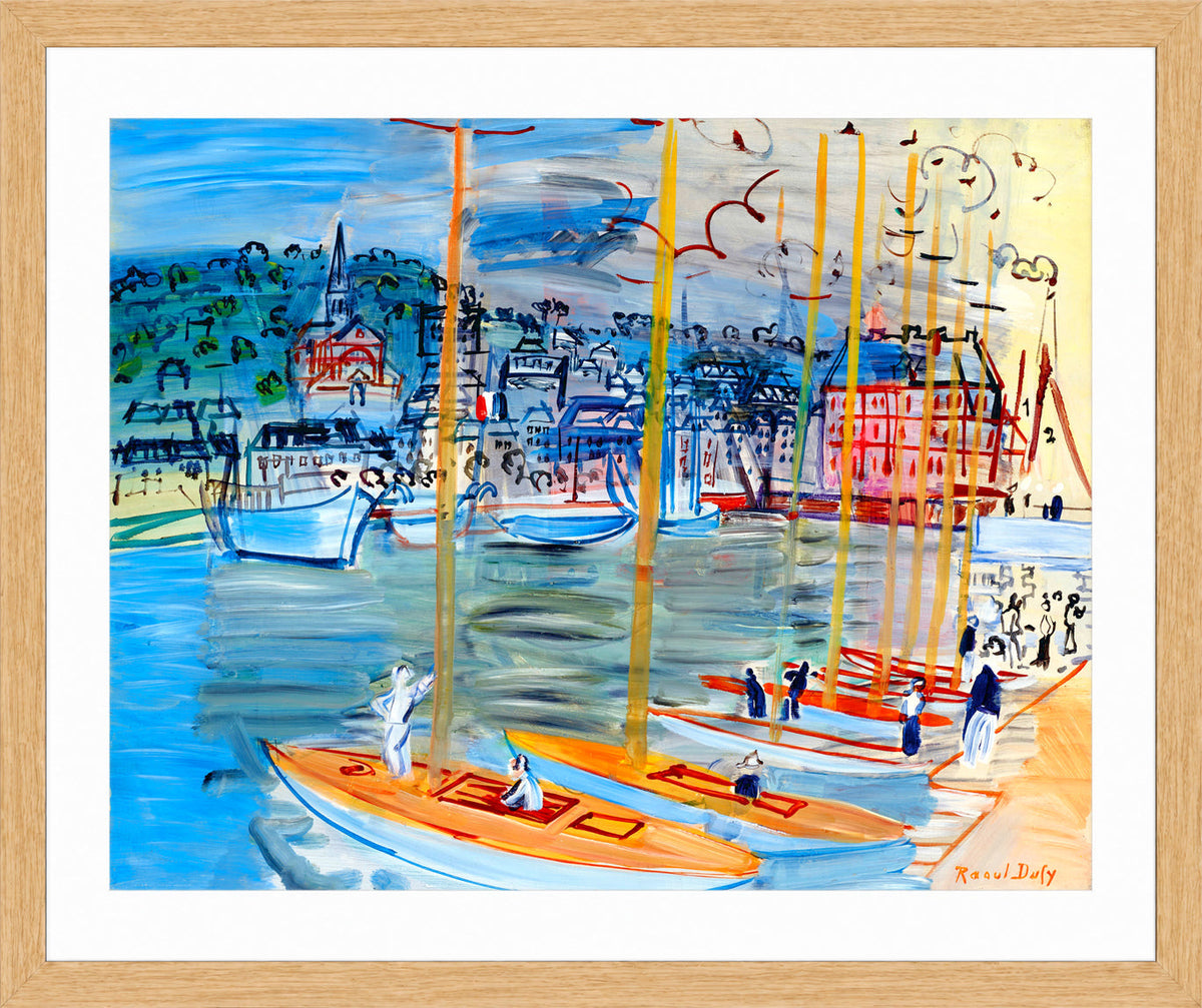 Raoul Dufy Print, 055 Le bassin de Deauville (1938)_10x8 in an oak frame