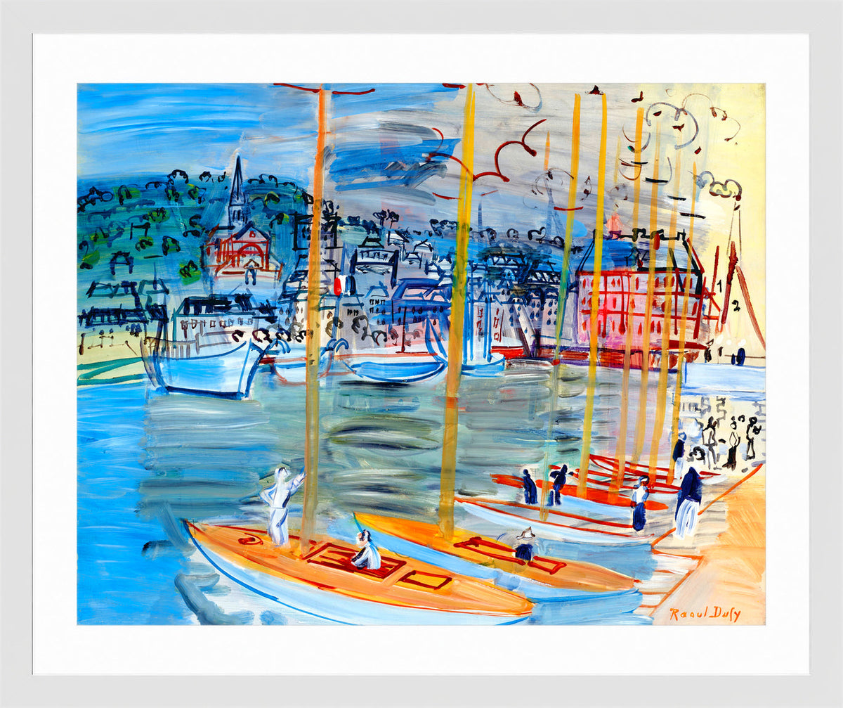 Raoul Dufy Print, 055 Le bassin de Deauville (1938)_10x8 in a white frame