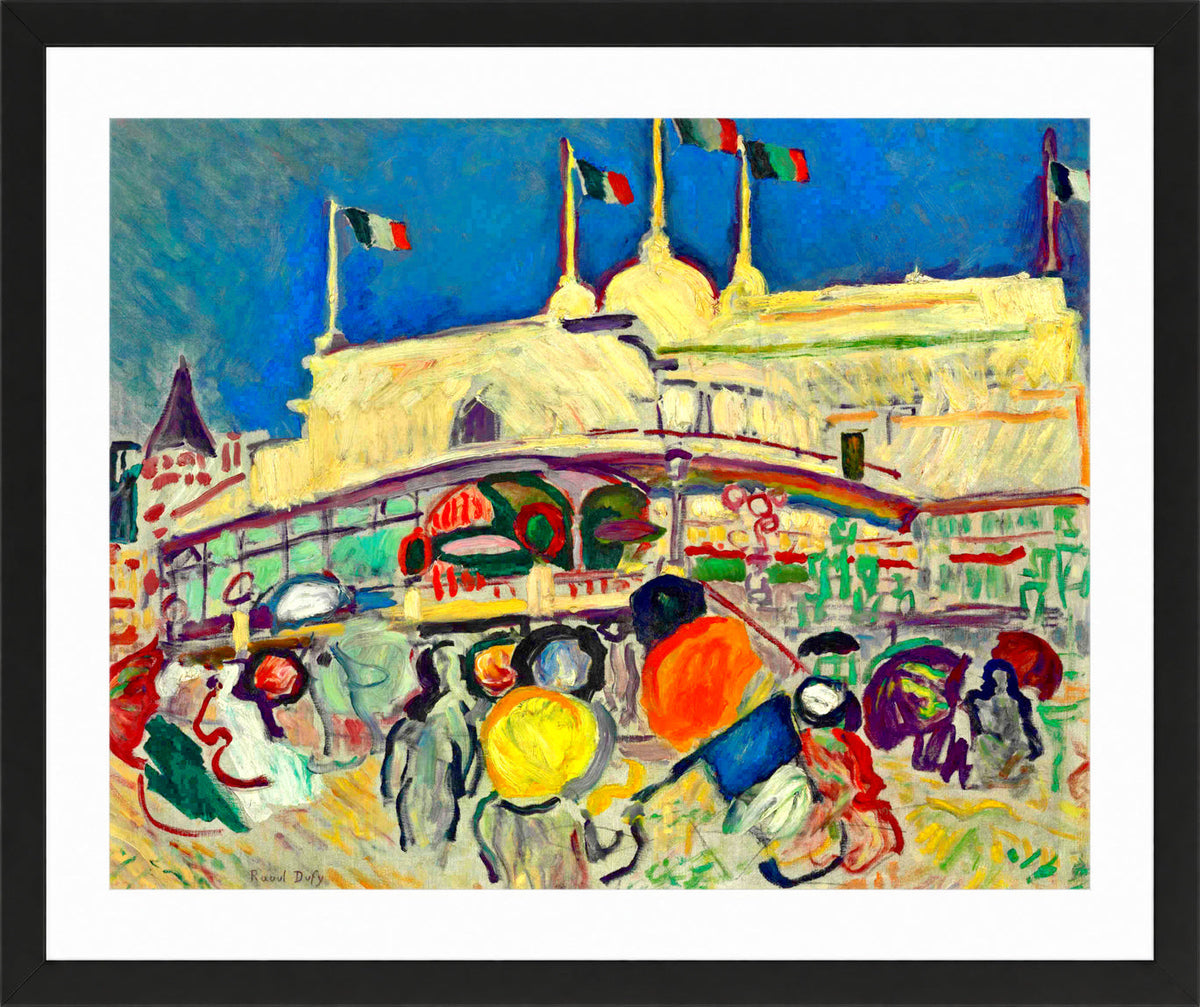 Raoul Dufy Print, 057 Le Casino (1906)_10x8 in a black frame