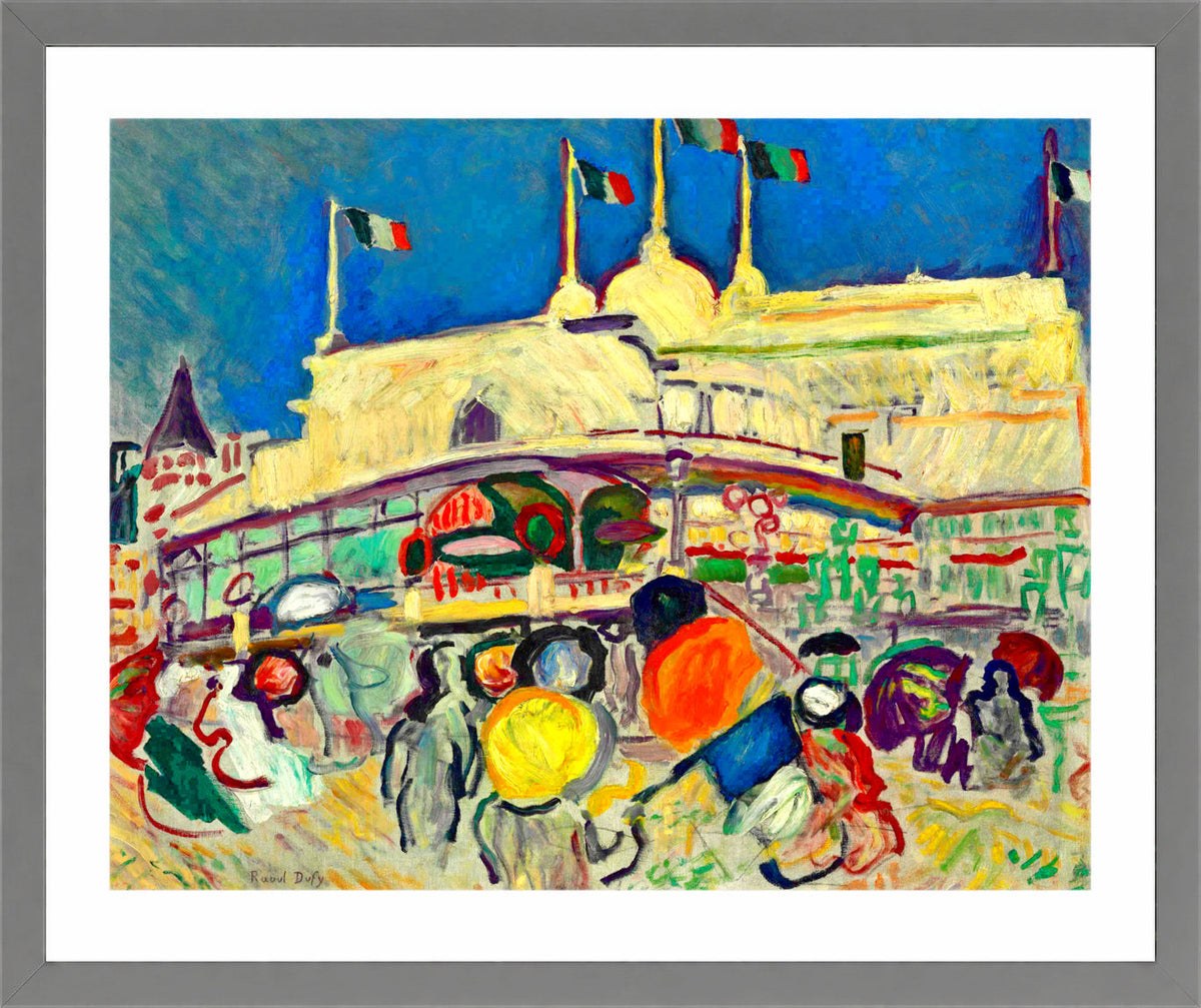 Raoul Dufy Print, 057 Le Casino (1906)_10x8 in a light grey frame