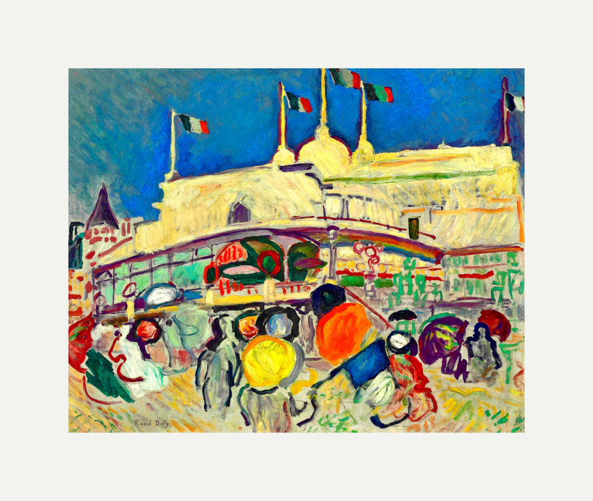 Raoul Dufy Print, 057 Le Casino (1906)_10x8 with an off-white border for rolled canvas
