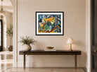 Raoul Dufy Print, 060 Le jardin abandonné (1945)_10x8 displayed above a console table