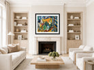 Raoul Dufy Print, 060 Le jardin abandonné (1945)_10x8 displayed in a Scandinavian living room
