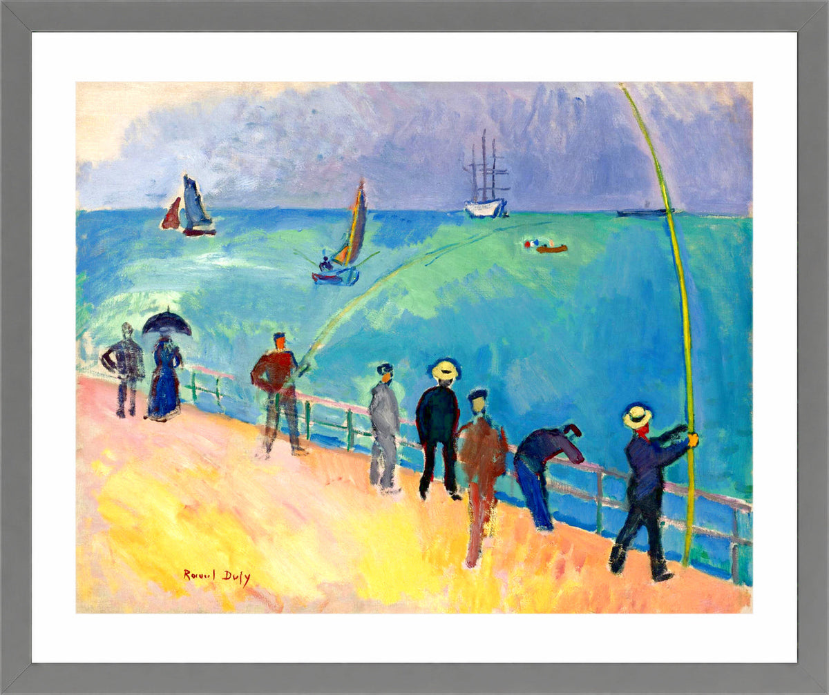 Raoul Dufy Print, 065 LES PÊCHEURS (1907)_10x8 in a light grey frame
