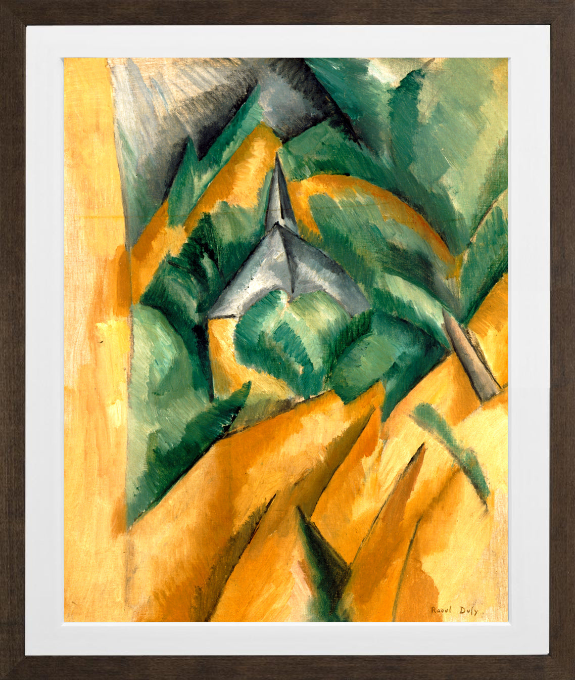 Raoul Dufy Print, 067 L'Estaque (1908)_10x8 in a brown frame