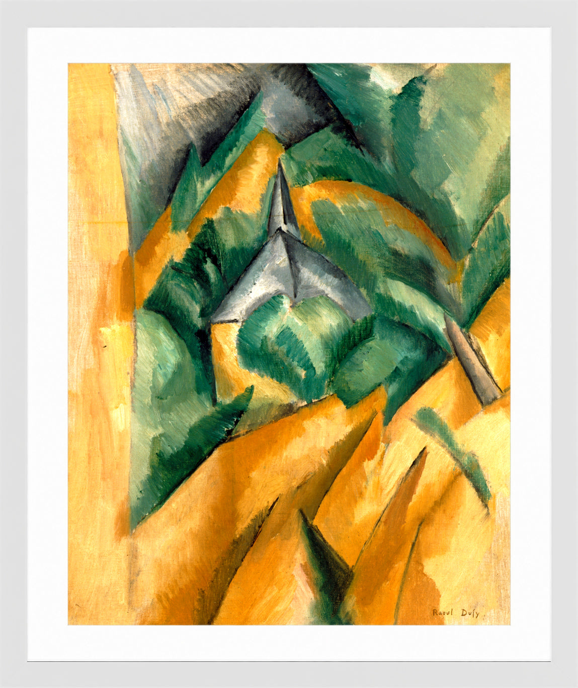 Raoul Dufy Print, 067 L'Estaque (1908)_10x8 in a white frame