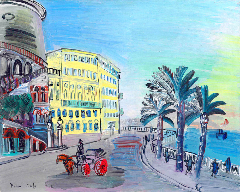 Raoul Dufy Print, 068 L'Hôtel Suisse à Nice et le tournant de Rauba Capeu (1927)_10x8 as an unframed print