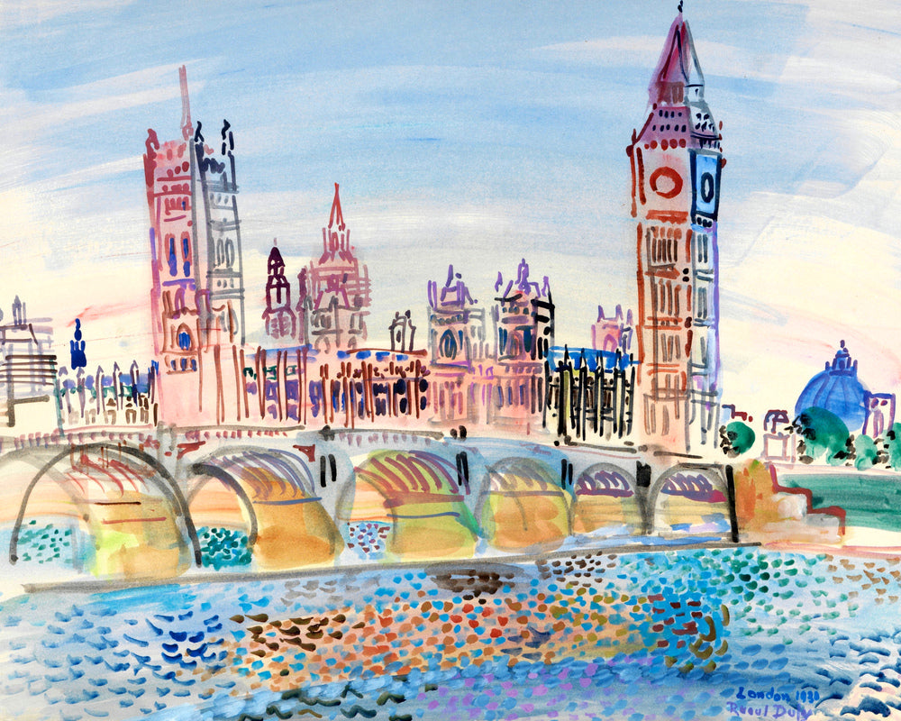 Raoul Dufy Print, 070 London Houses of Parliament (1930)_10x8 as an unframed print