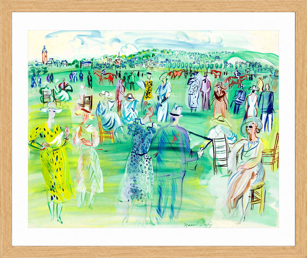 Raoul Dufy Print, 087 Poiret's mannequins in Deauville (1941)_10x8 in an oak frame