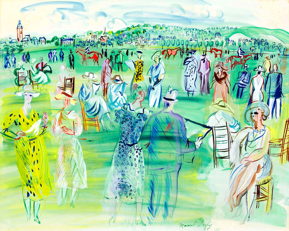 Raoul Dufy Print, 087 Poiret's mannequins in Deauville (1941)_10x8 as an unframed print