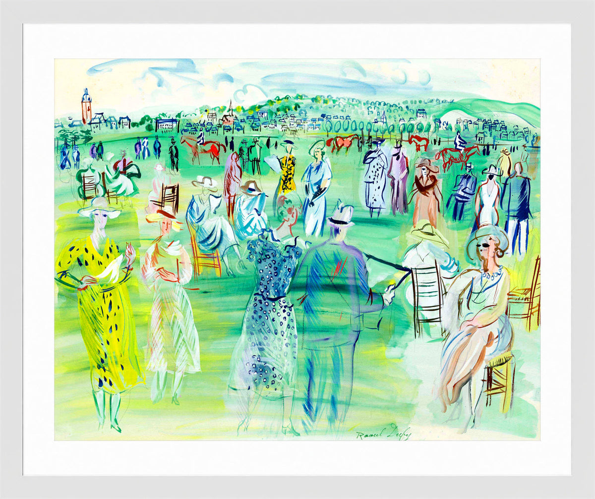 Raoul Dufy Print, 087 Poiret's mannequins in Deauville (1941)_10x8 in a white frame